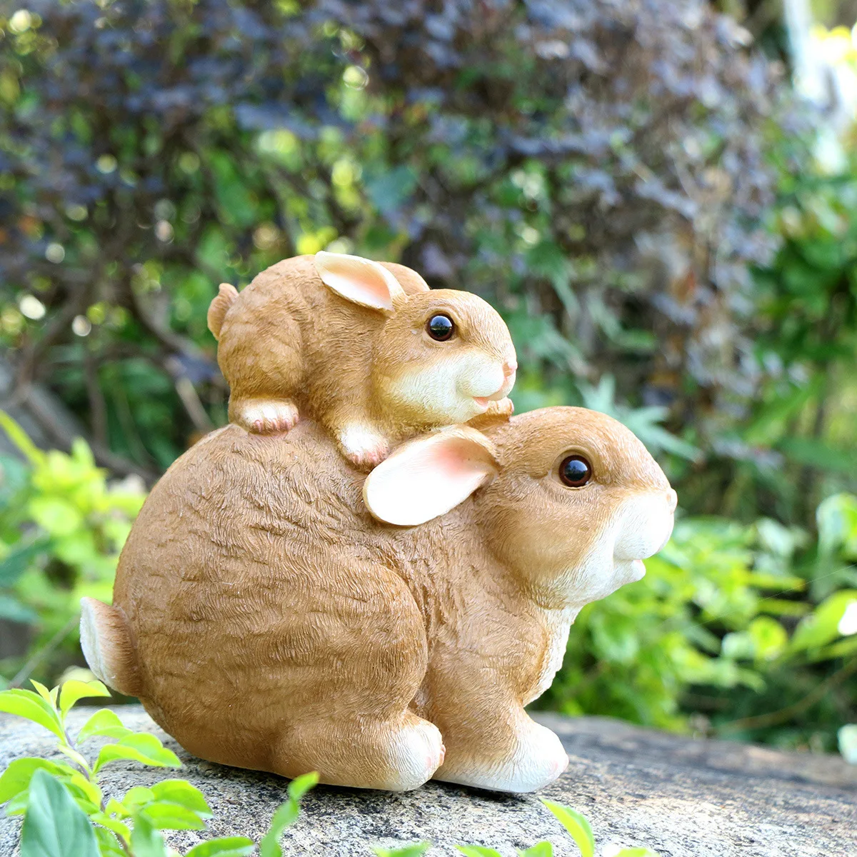 Cute Rabbit Figurine DIY Landscape Home Room Decor Miniature Fairy Garden Decoration Animal Resin Crafts Courtyard Accessories