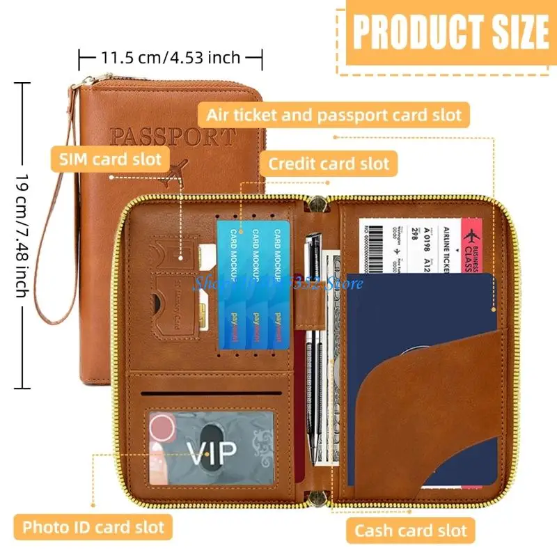 Case Case Cover Cover Travel Wallet Pu Leather Card Case Accessories for Women and Men