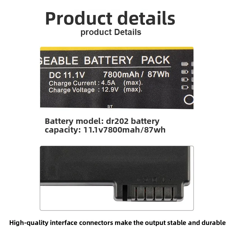 Rechargeable Instrument Battery Compatible for DR202 DR202i ME202C ME202EK DR202S Device Power Supply 11.1V 7800mAh