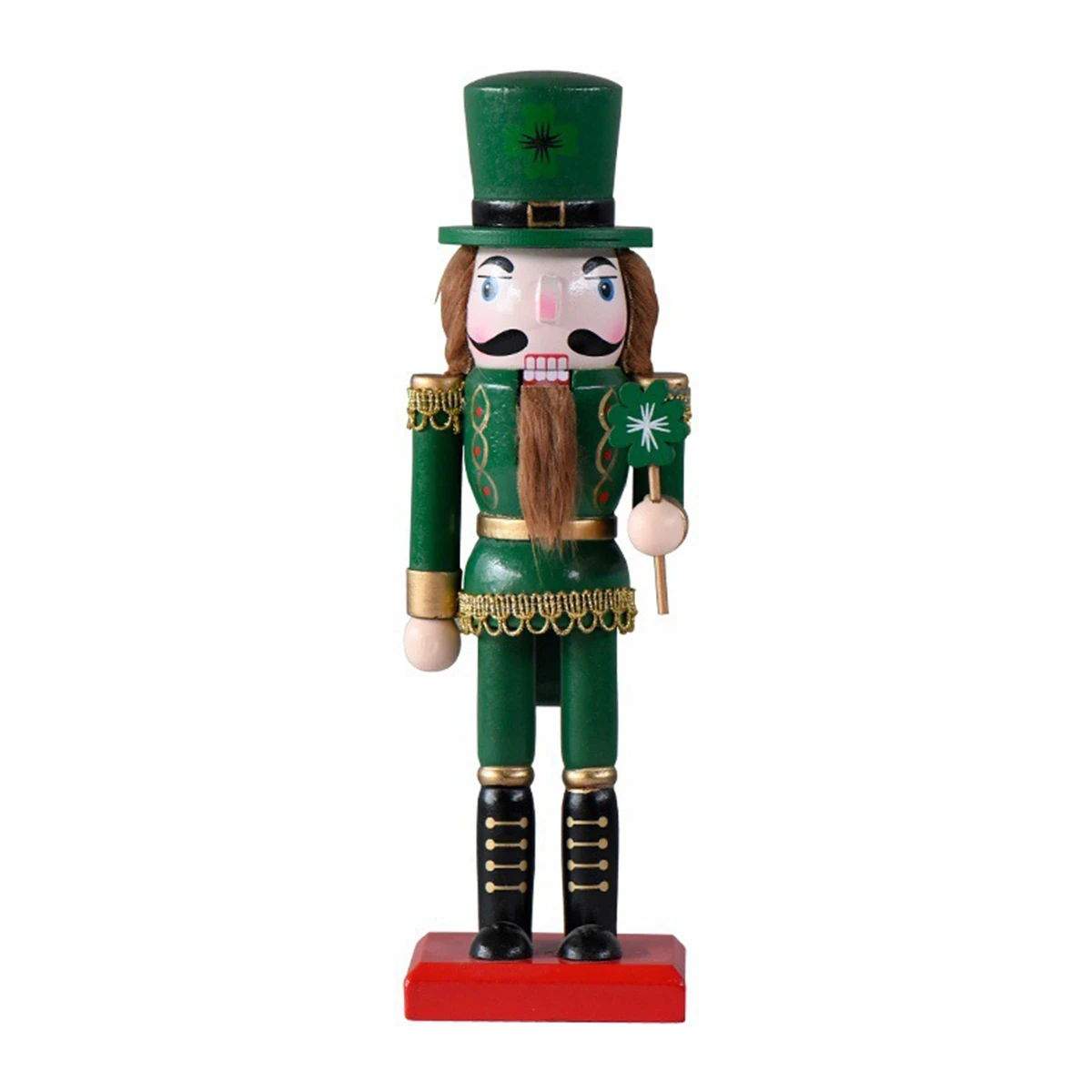 Nutcracker Decoration Wooden Figurine Nutcracker Green Roral Figurines . ' S Day Nutcracker