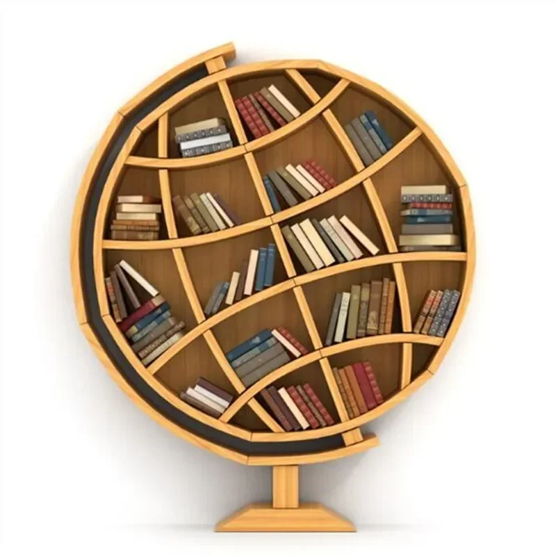 LQ Ii New Arrival Floor Globe Bookshelf Creative Human Head Bookcase Wall Mounted Storage Shelf B