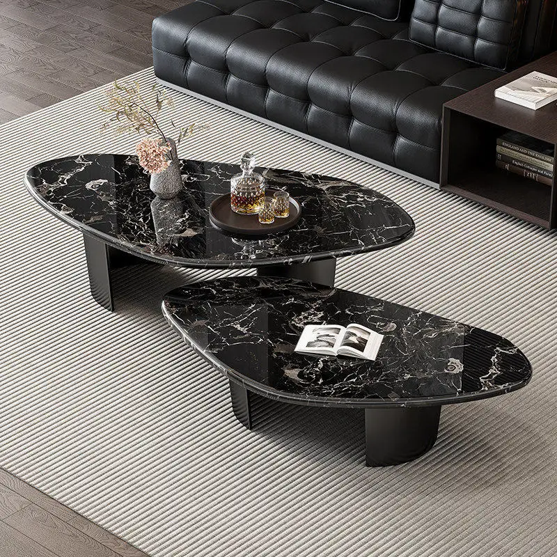 Marble coffee table light luxury living room large household irregular coffee table