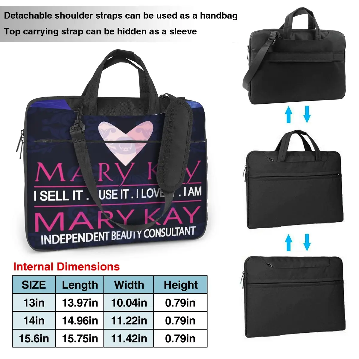 Mary Kay Cosmetics Laptop Bag Shockproof Case Computer Bag 13 14 15.6 Inch Crossbody Laptop Pouch For Macbook Pro Air