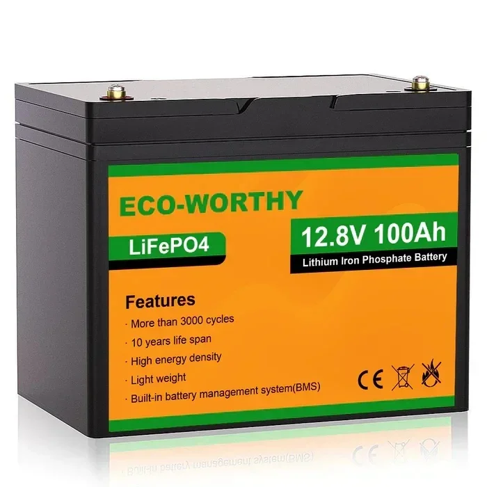 Wholesale Eco-Worthy 12v Lifepo4 100ah Solar Energy Portable Power System Storage Lithium Ion Battery Motorhome Marine Supplies