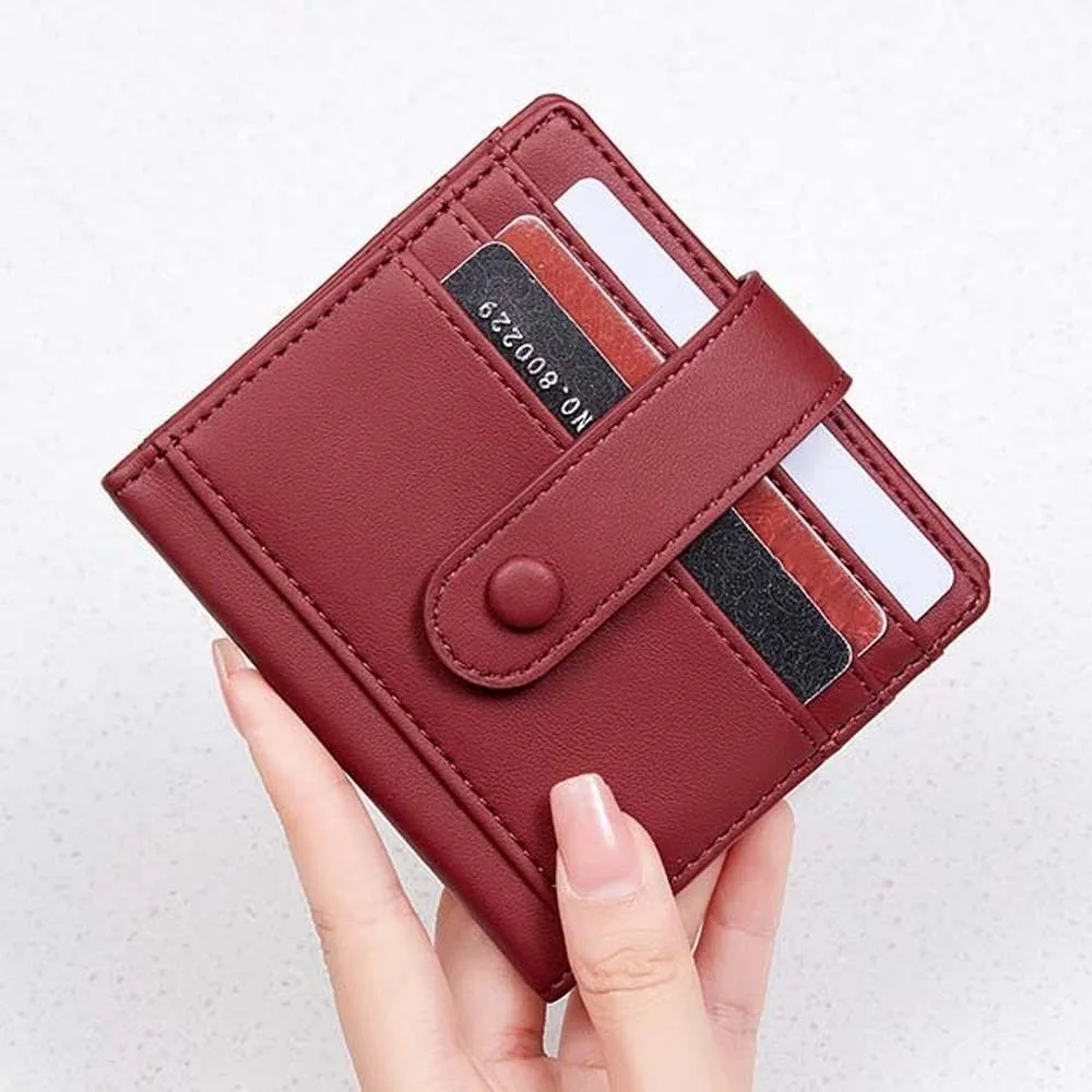 Versatile Portable RFID Protection Wallet PVC Antimagnetic Short Folding Purse Korean Style Multiple Card PU Card Bag School