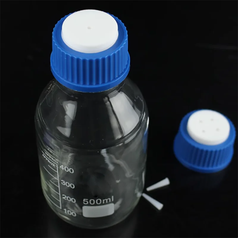 

10PCS Plastic mobile phase bottle cap 1/2/3/4 hole GL45 reagent bottle cap refill ventilation mobile phase solvent bottle cap