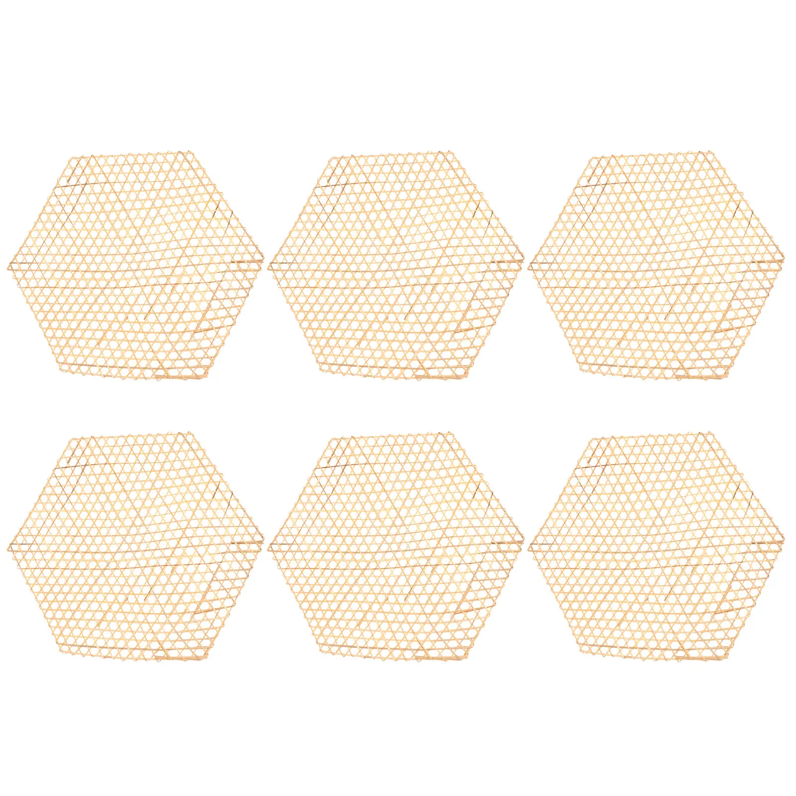 

6pcs Handmade Dish Anti-Oil Plate Decorative Cooking Mats Steamer Liners Mesh Mats For Fried Fried Dish Mat Food