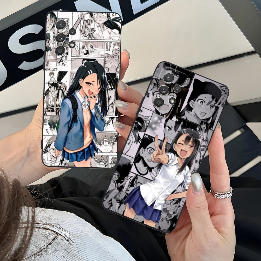 Hayase Nagatoro Anime Mobile Cell Phone Case for Samsung Galaxy A91 73 71 70 54 53 52 34 24 23 21 S 5G Black Phone Cover Shell