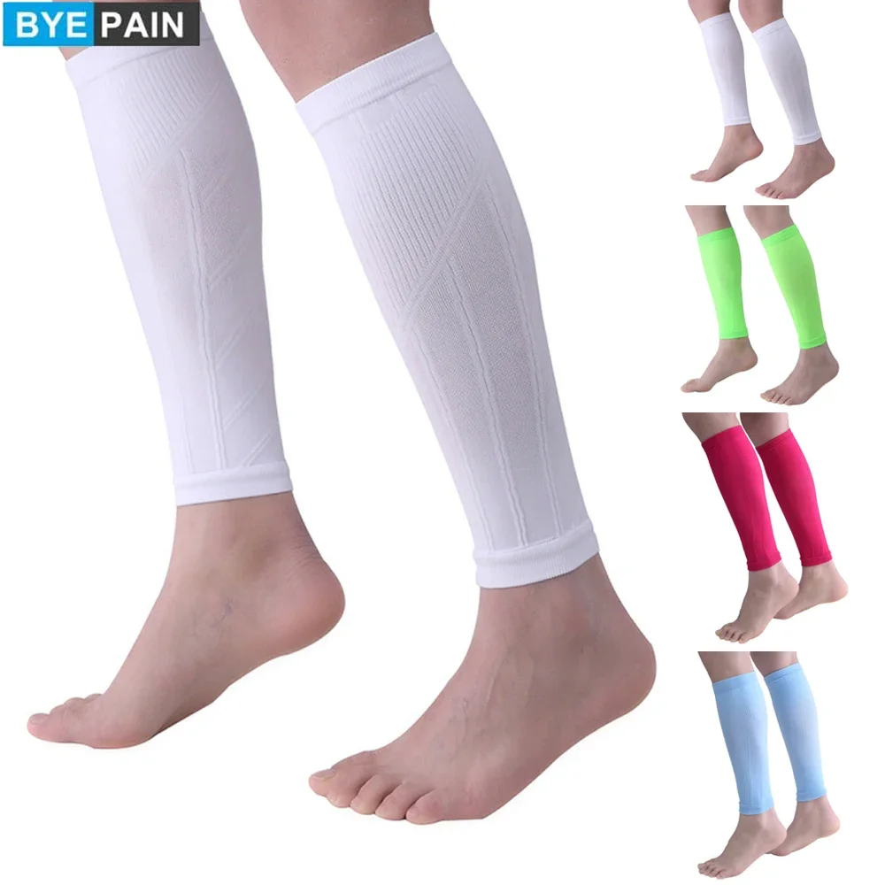 

BYEPAIN 1Pair Sports Calf Compression Sleeve for Women Men Leg Brace for Running Shin Splint Support for Working out, One Size