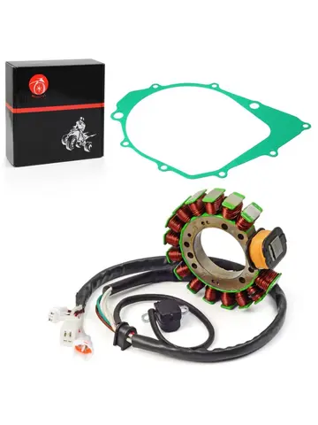Stator With Gasket for Yamaha Warrior 350 YFM350 1996-2001 Big Bear 350 1995-1997 Kodiak 400 1993-1998 3HN-85510-10-00 3GD-15451