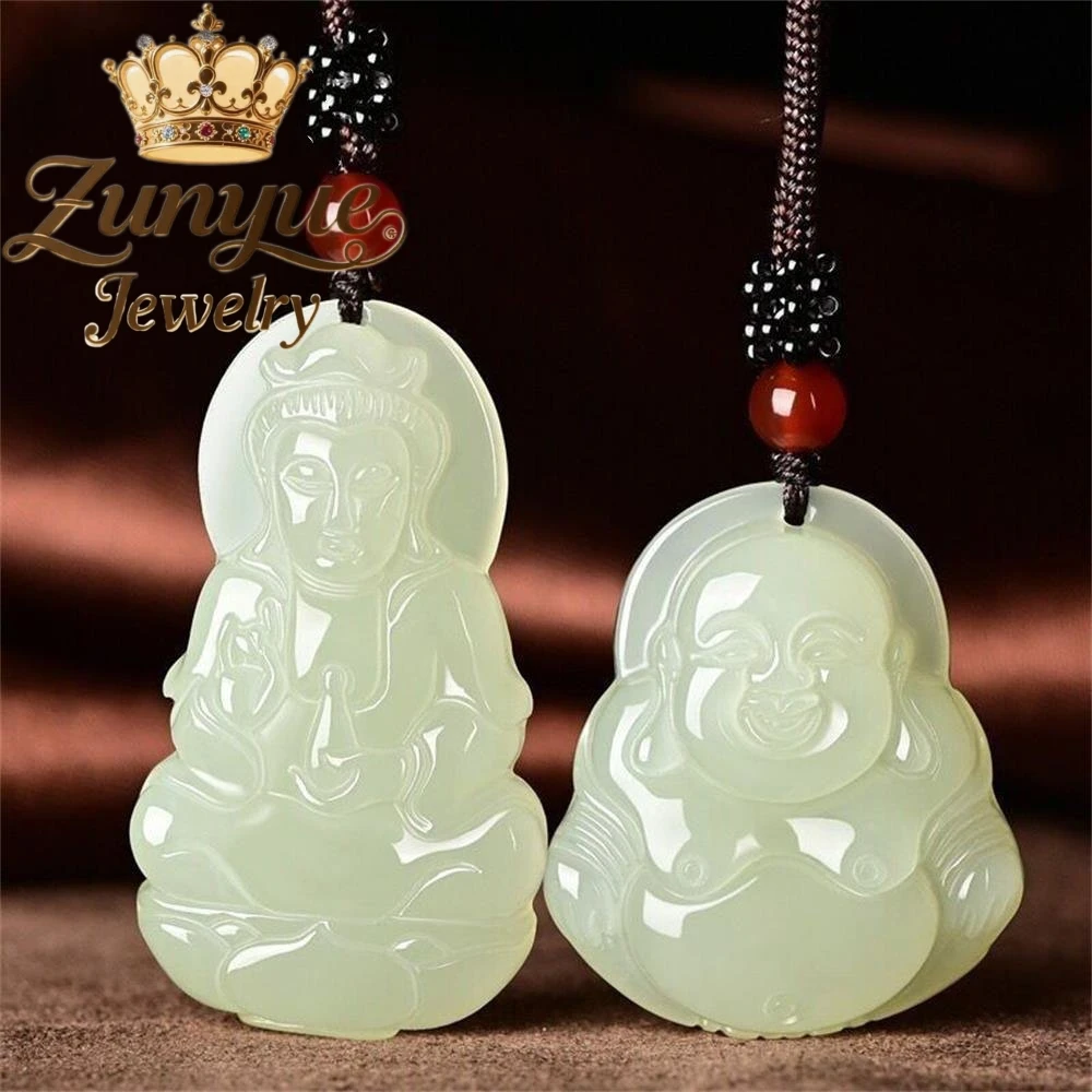 Натуральный-афганский-зеленый-и-белый-нефритовый-кулон-Авалокитешвара-Будда-роскошное-ювелирное-изделие-высокого-качества-изысканный-элегантный-подарок