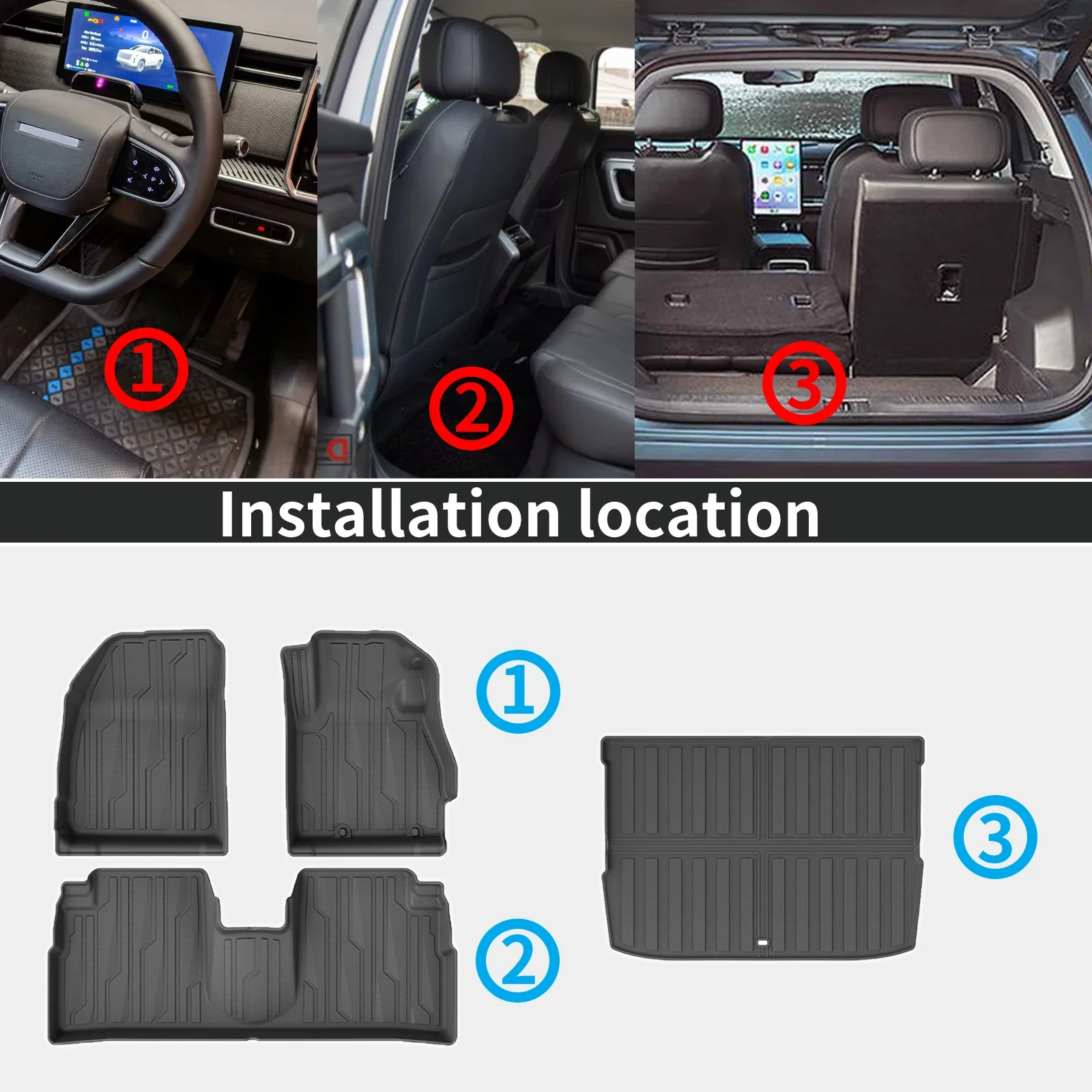 for Mitsubishi Xforce X-FORCE 2026 2027 LHD RHD TPE Trunk Mat with Seat Back Cover Full Coverage Easy Installation Accessories