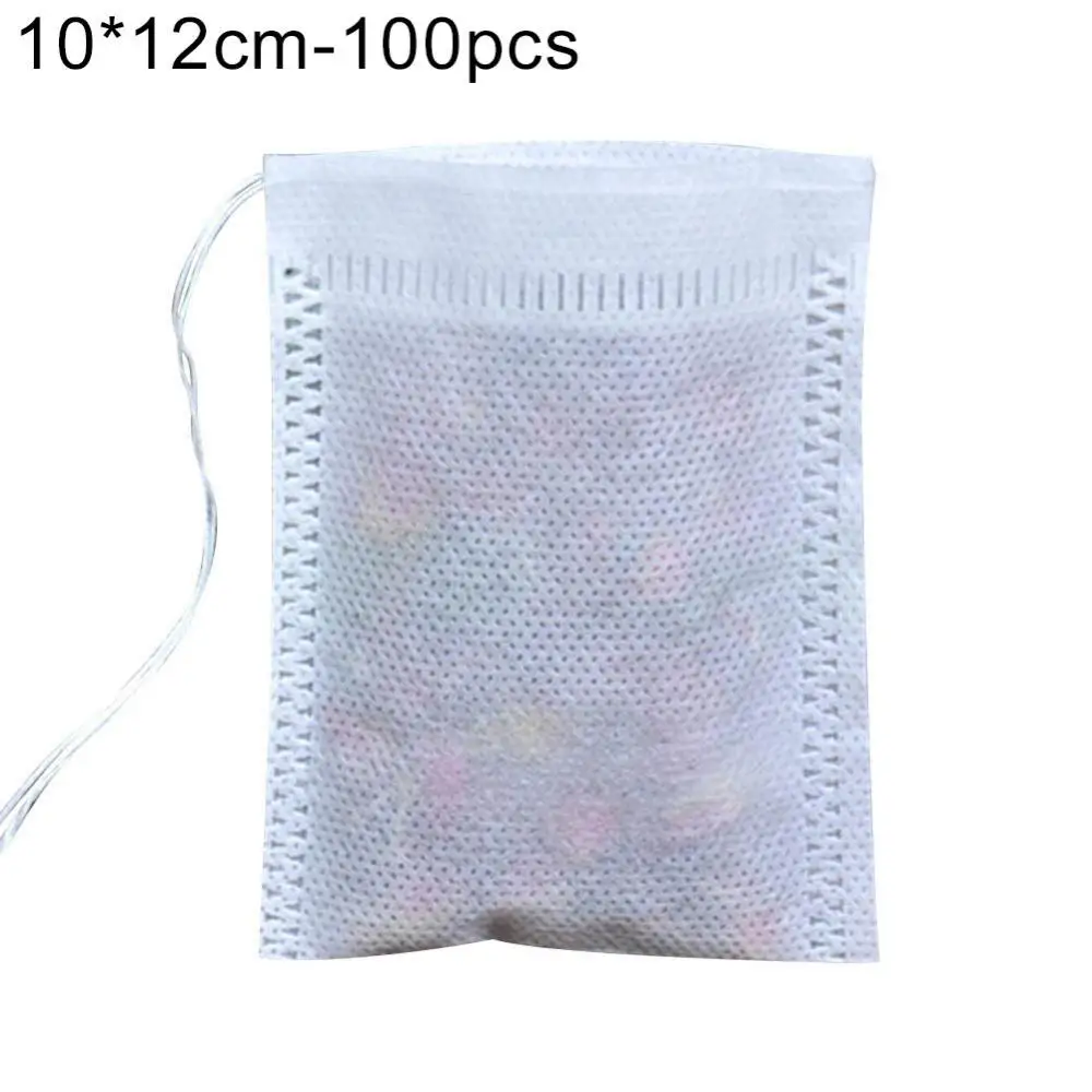 Food Grade Tea 100Pcs Disposable String Bags Filter Bags Infuser Non-woven Bag Fabric Spice Filters Teabags Herb Filter