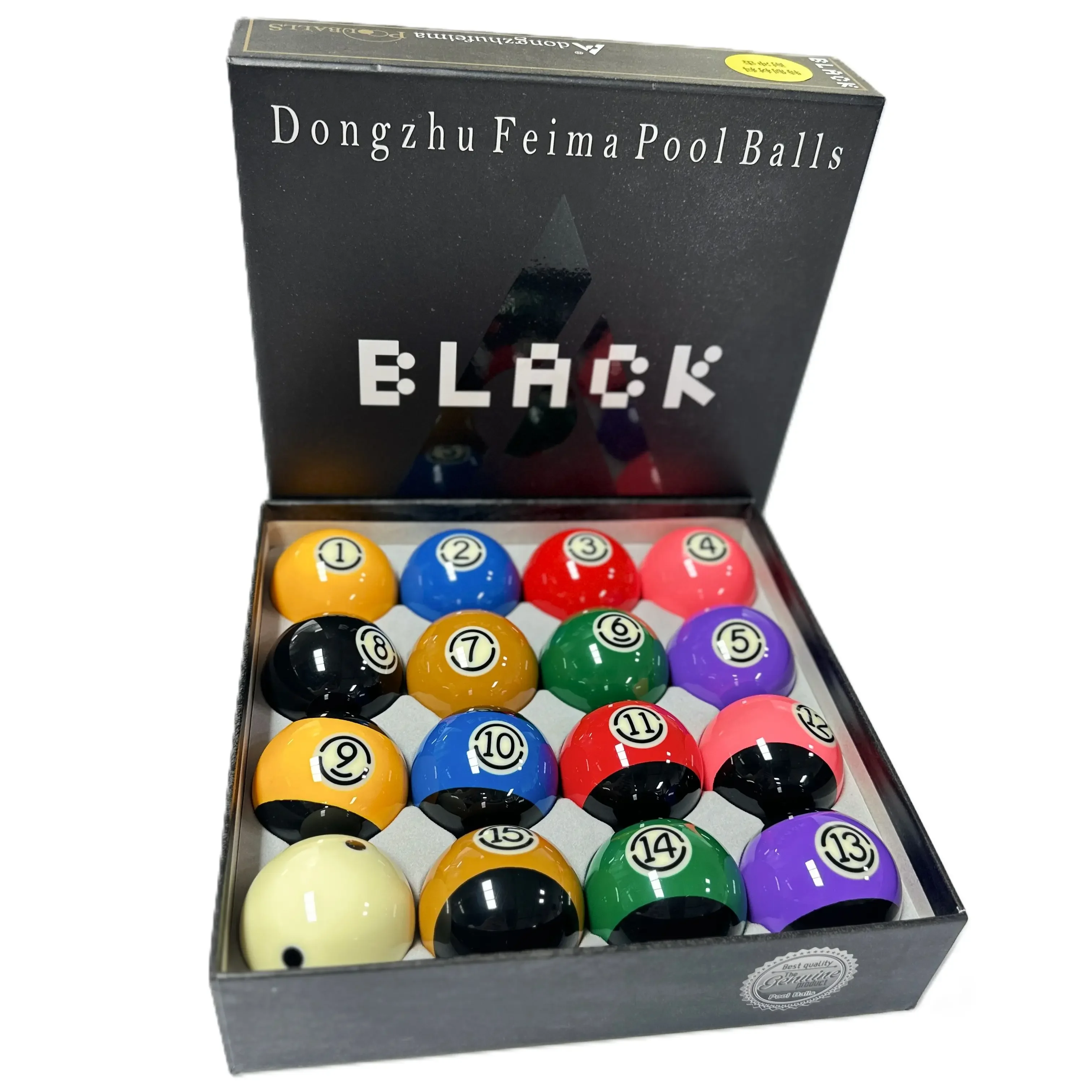 

Premium Hot Sale Size 2-1/4" Premium Quality Resin 57.2mm 8A Pool Billiard Ball Set 16pcs Numbers Pool Billiard Ball