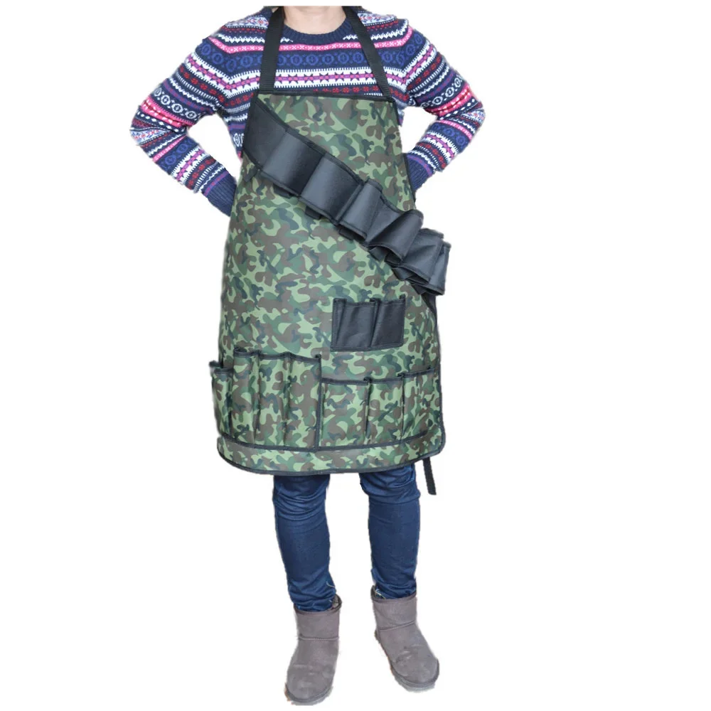 

Outdoor Camping Picnic Barbecue Multi-pocket Apron Men Women Hunting Clothes Accessory Camouflage Waterproof Oxford