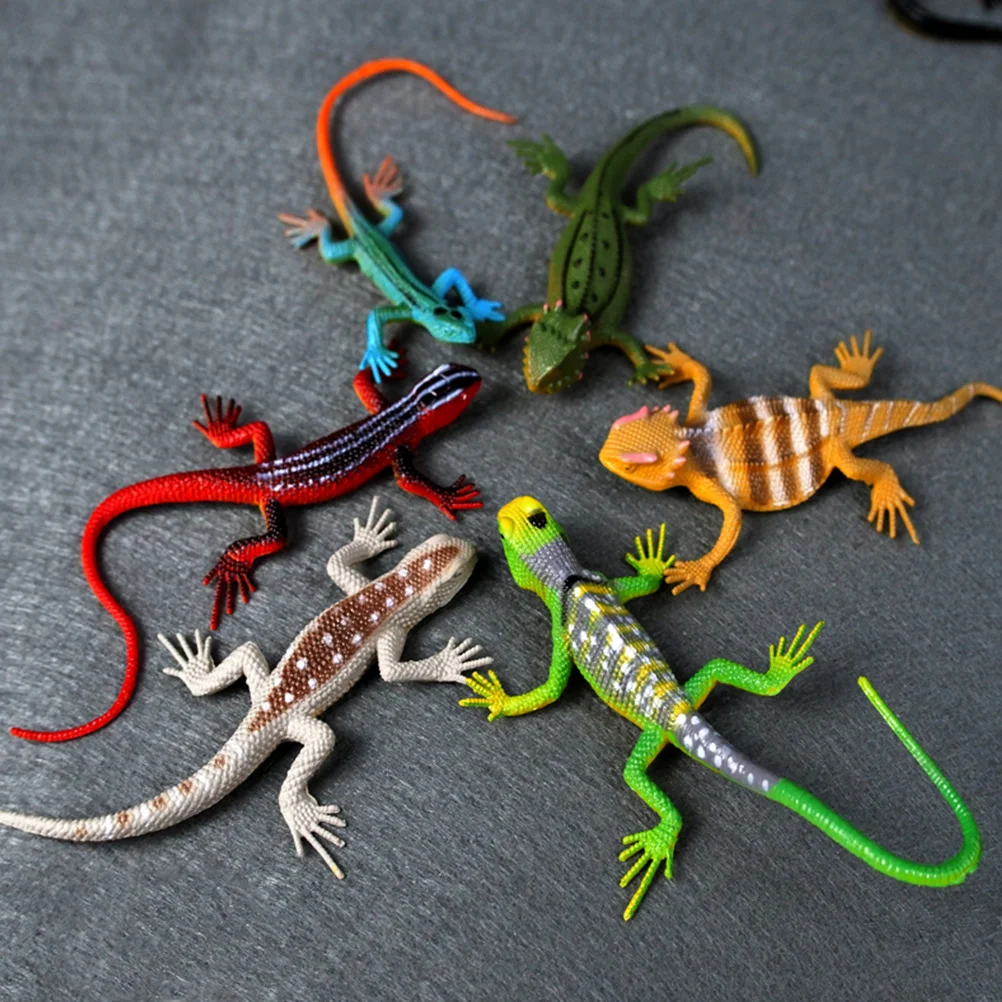 

12 Pcs Reptiles Figures Artificial Lizard Toys Mini Model Hard Paper Environmentally Friendly Pvc Plastic Lizards