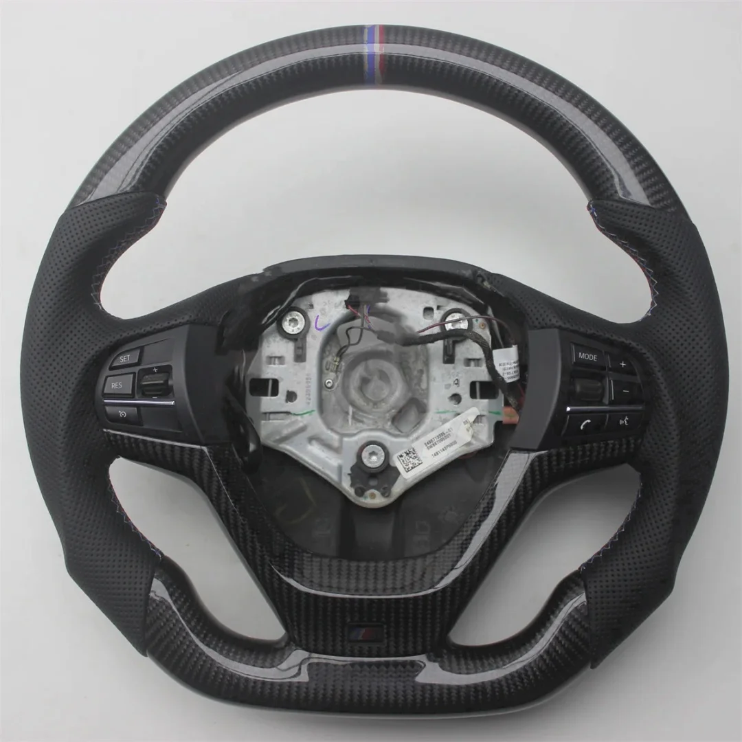 

Replacement ForBMW X3 F25 X4 F26 2011-2017 Leather Real Carbon Fiber Steering Wheel