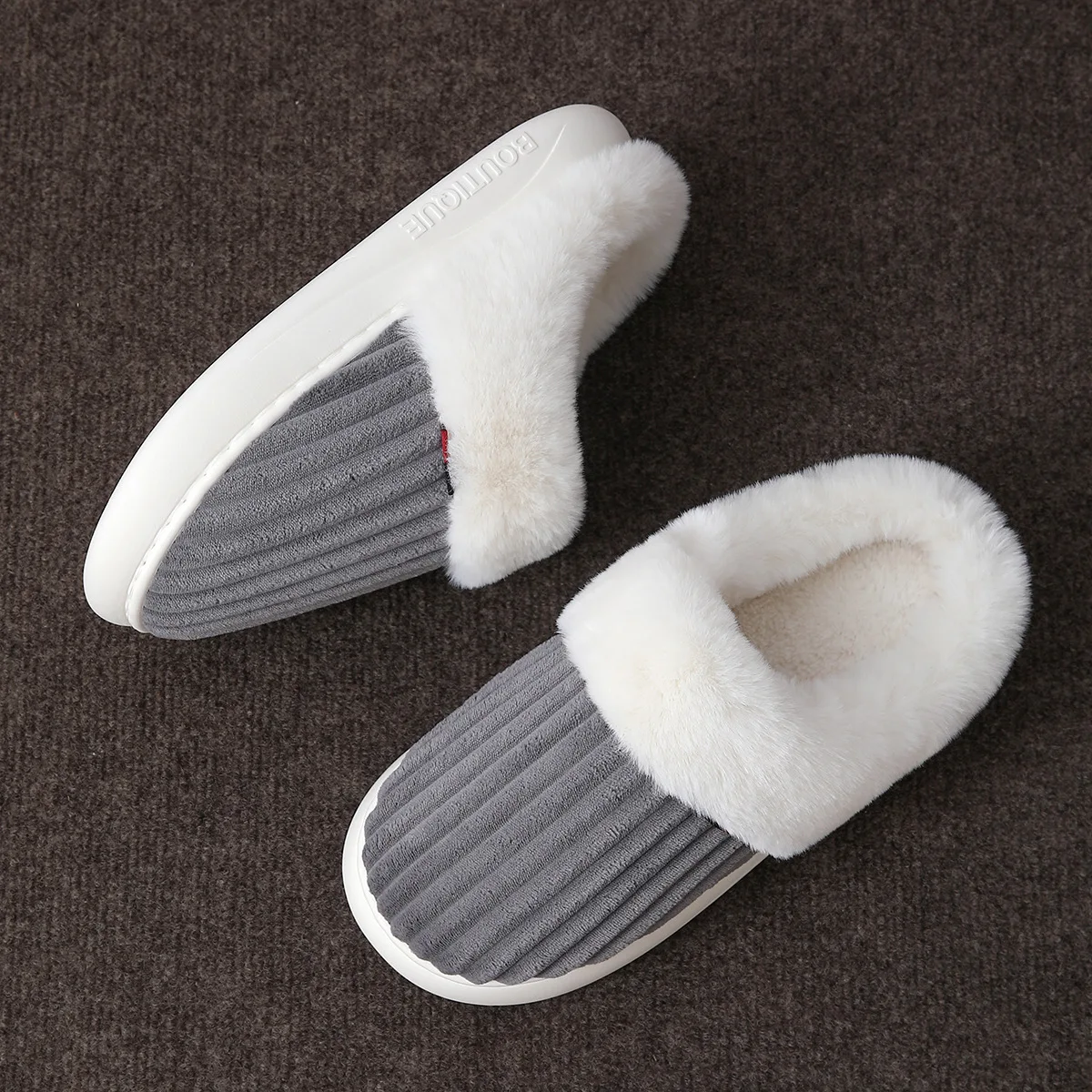 

New 2025 Cotton Slippers Indoor Home Soft Bottom Plush Unisex Slippers Winter Warm Anti-Slip Home Slippers Men Plus size 46-47