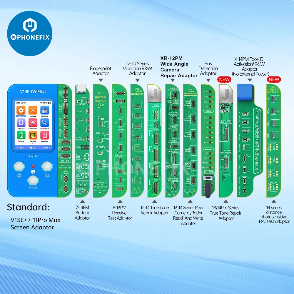 JCID V1S JC V1SE Wifi Phone Repair Programmer for iPhone 11 12 13 14 15 16 Pro Max Face ID True tone Battery Camera Repair Tools
