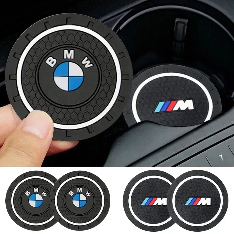 For BMW Car Coaster Water Cup Bottle Holder Mat Anti-Slip Pads For Bmw E46 E90 E60 F10 F30 E39 E36 F20 E87 F20 F40 E88 M M2 M3 M