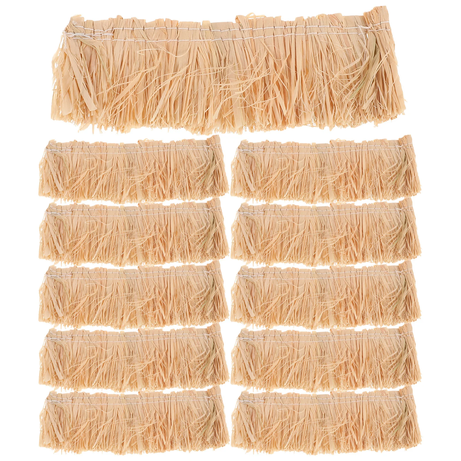 12 قطعة سقف قش مزيف واقعي 3.93X1.57 "بلاط العشب الاصطناعي قش صغير لتقوم بها بنفسك ديكور المنزل الديوراما في الهواء الطلق #1