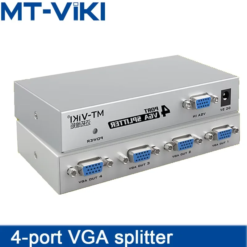 MT-VIKI 4Port VGA Splitter One in four out One host four monitors HD video computer monitor splitter MT-1504