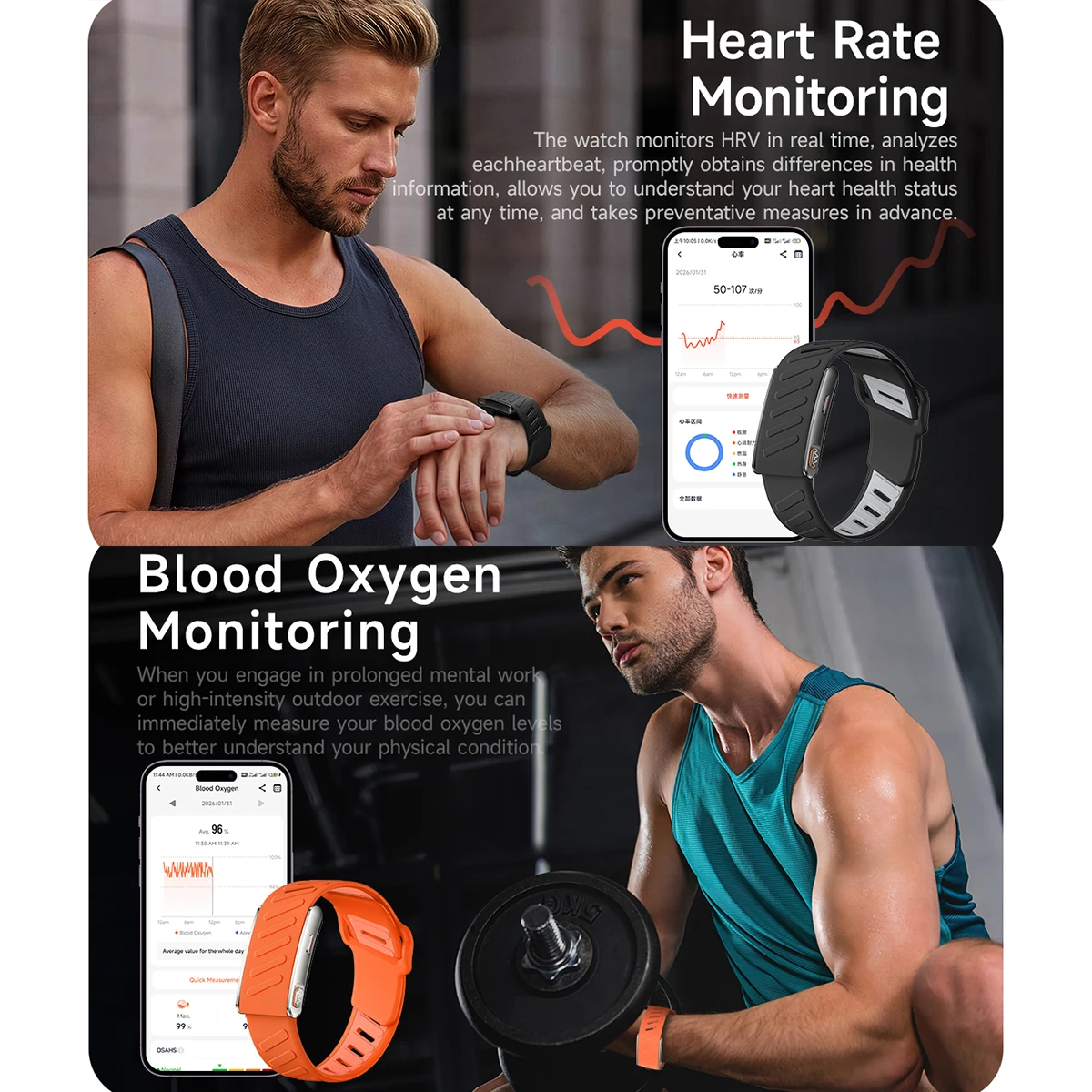 VWAR MG ECG Smart Band Fitness - Fitness Tracker Band avis et prix