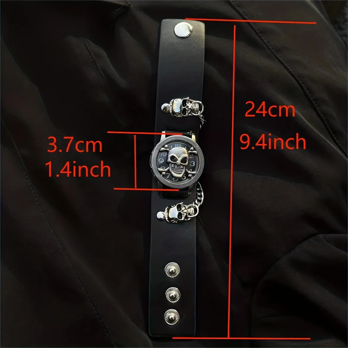 Steel Master Black Deacon Personality Watch Male Fashion Punk Creativity anime Wristwatch Cool Anime Hip Hop Quartz Watch