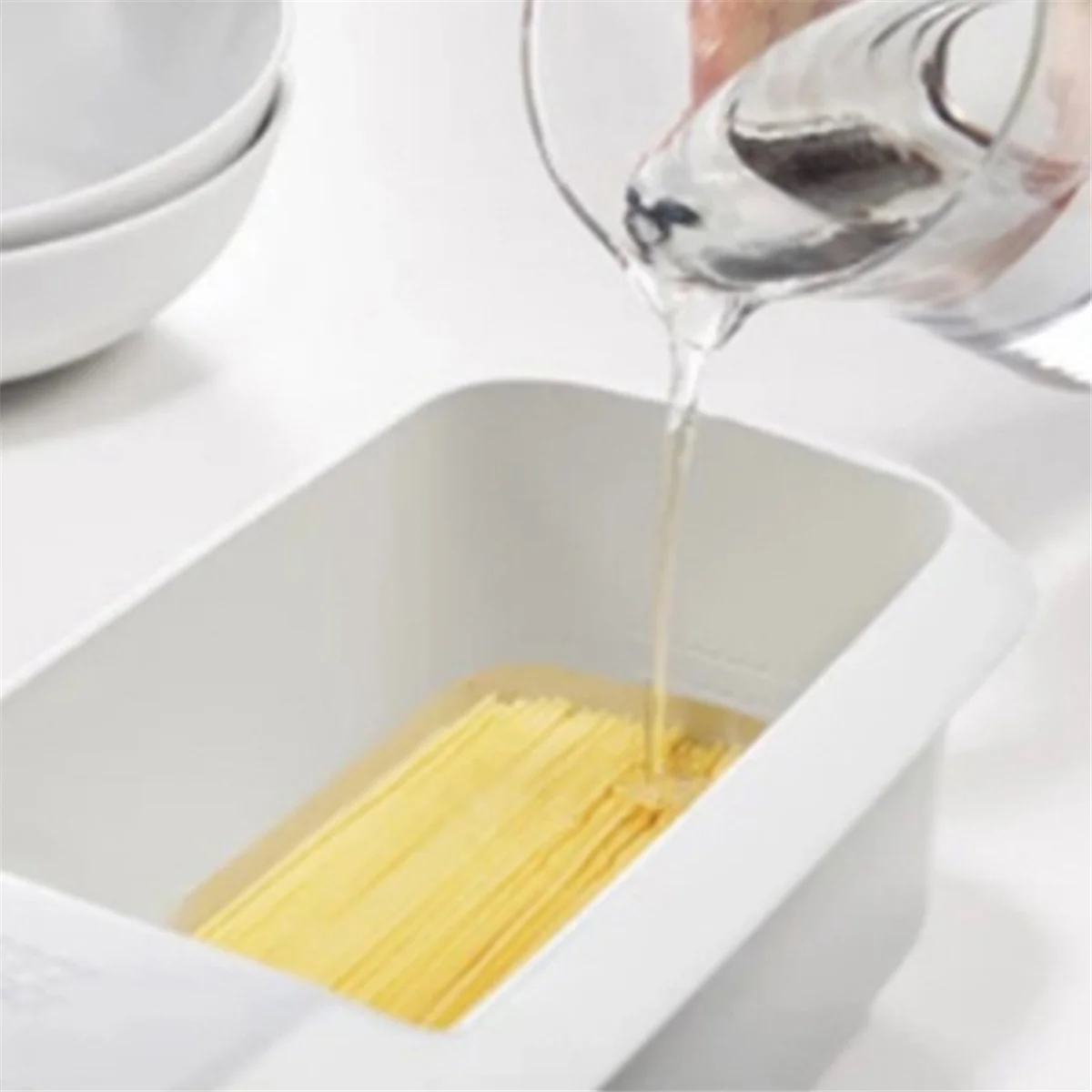 2PCS Microwave Pasta Cooker Microwaveable Spaghetti Cooker Pasta Boxes Storage Box Steamer for Cooking Vegetables/Noodle