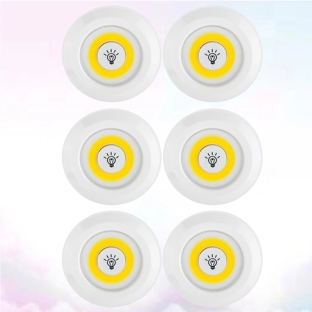 6 قطعة اللمس ليلة عكس الضوء Cob خزانة لا وهج 6 وحدة إضاءة LED جداريّة شنت ضوء دافئ لغرفة النوم الحمام المطبخ خزانة خزانة بات