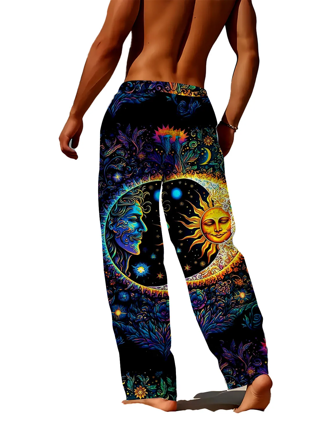 

Spring and Autumn Mystery Pattern Casual Pants 3D Digital Printed Men's Pants Street Trend, Quick drying Non fading Loose Pants