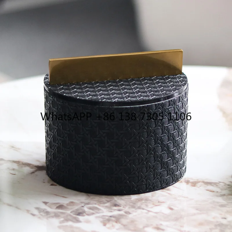 

Легкая роскошная простая тканая кожаная шкатулка для хранения украшение модель комнаты круглая кожаная шкатулка для драгоценностей украшение гардеробной