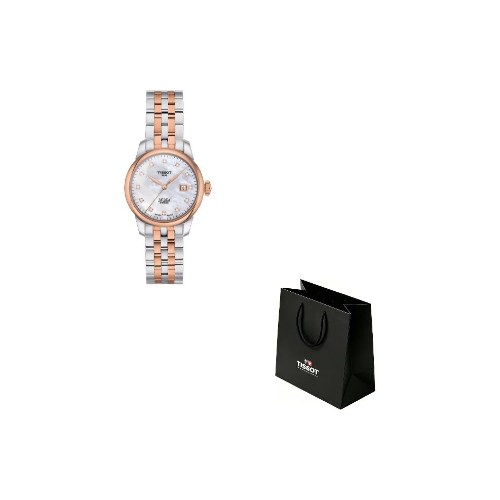 TISSOT Le Locle Collection Automatic Mechanical Movement Women's Watch 29mm Silver Dial Steel Strap T006.207.22.116.00