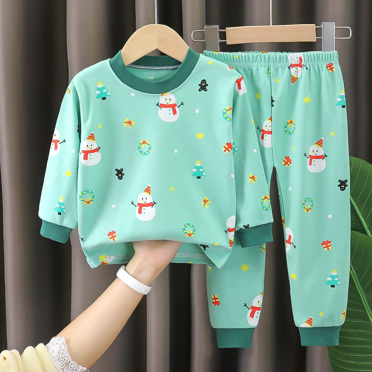New Baby Spring Autumn Cotton Underwear Set Girls Boys Warm Base Shirt Soft Comfortable Children Loungewear Kids Casual Pajamas