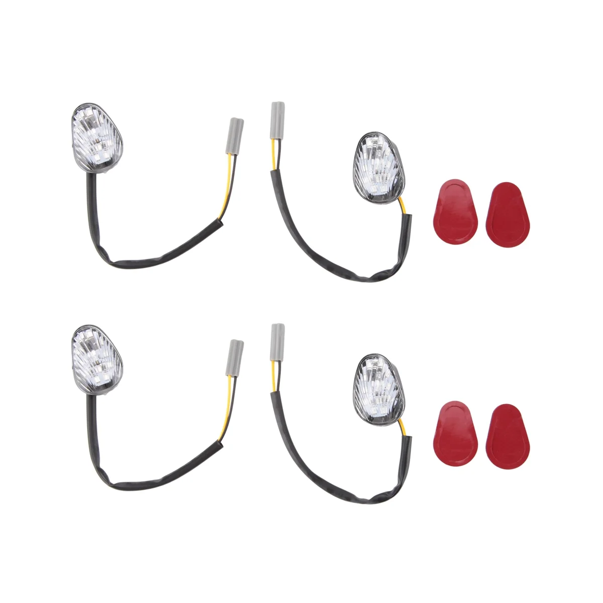 4 PCS LED Turn Signal Indicator Light Lamp Flush Mount for Yamaha YZF R1 R3 R6 R6S FZ6 FZ1 FZ Fazer FZ6R FZ07 FZ8 FZ09