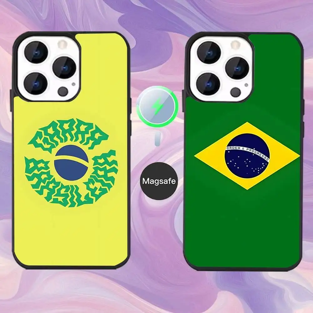 

Brazil Brazilian Flag Phone Case For iPhone 16,15,14,13,12,11,Pro,Max,Plus,Mini,Magsafe,Magnetic Wireless Charging Case