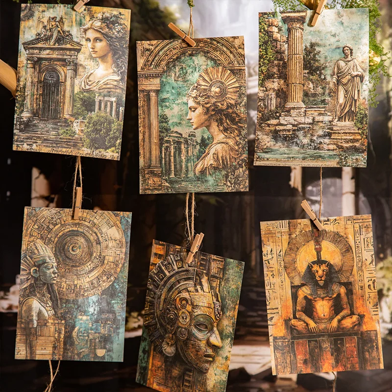 1Pack Mystery Explorer Series 30PCS Antique Decorative Papers for Travel-Themed Scrapbooking & Art Projects