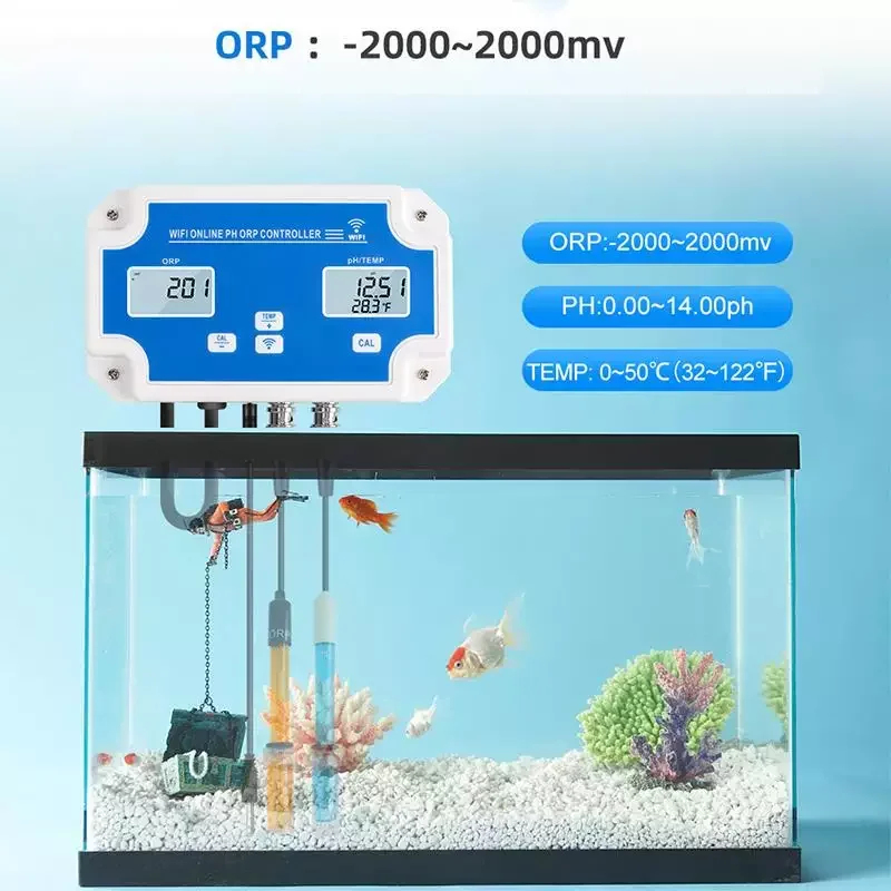 Automatischer pH-ORP-Controller Online Tank pH-Controller Dosierpumpe Hydroponischer pH-Controller