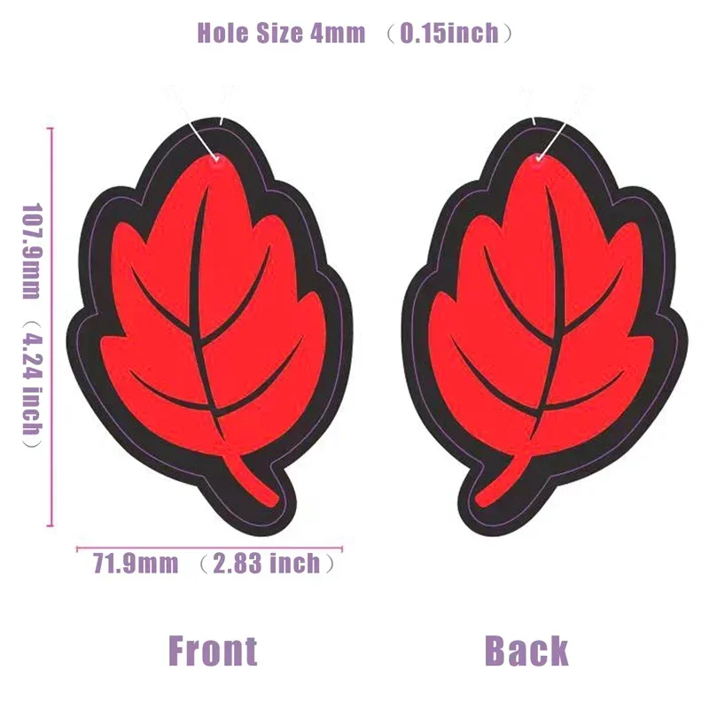 6PCS Car Air Freshener Natural Scented Tea Paper Auto Hanging Vanilla Perfume Fragrance Leaf Shape Car Accessories Interior image 6