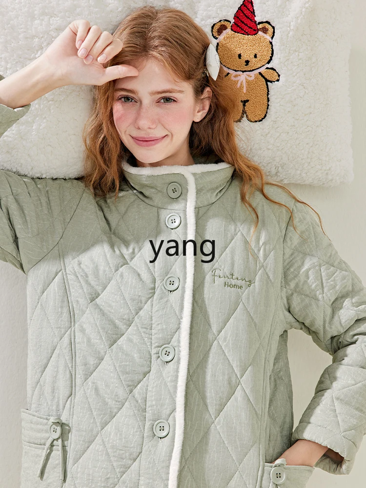 LMM winter three-layer thickened coral fleece clip padded jacket with fleece to keep warm and antistatic