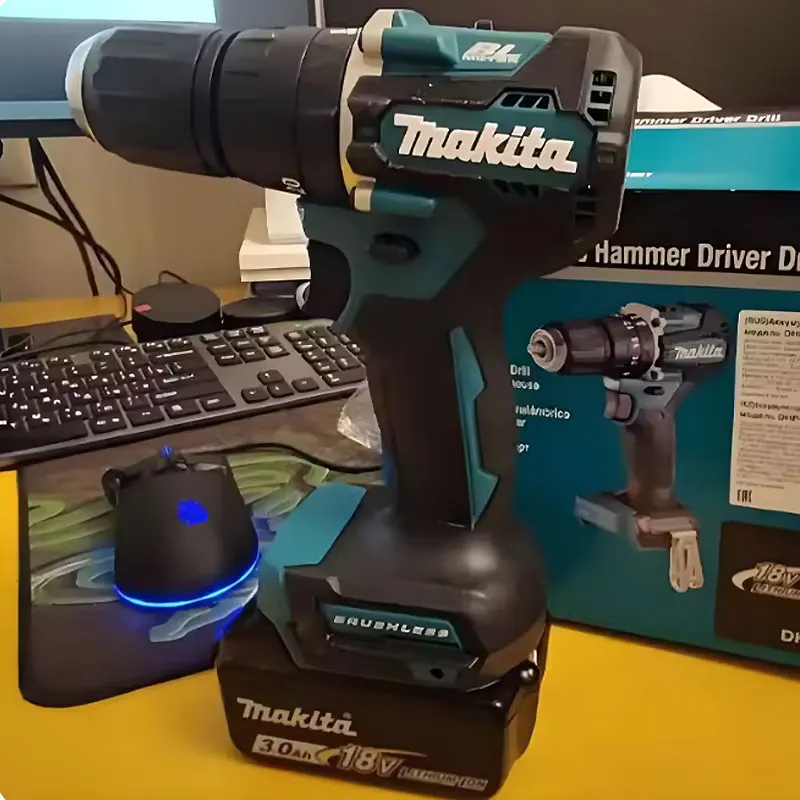 

✨MAKITA DHP487 18V LXT Brushless Cordless Impact Drill Motor Compact Hammer Driver Rechargeable Screwdriver Power Tools DHP487Z