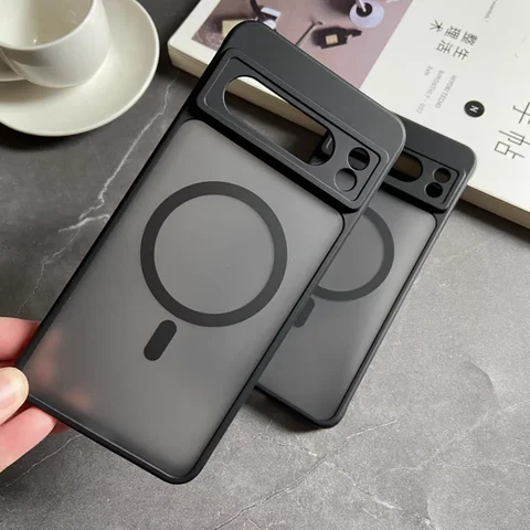 Étui magnétique translucide mat pour Magsafe, pour Google Pixel 10 9 8 7 6 Pro XL 9A 8A 7A 6A, Charge sans fil, résistant aux chocs