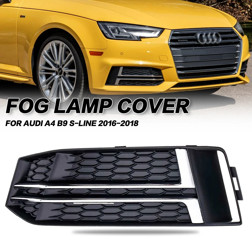 

Крышка передней противотуманной фары, декоративная рамка противотуманной фары, подходит для Audi A4 B9 S-LINE 2016 2017 2018, хромированная крышка противотуманной фары