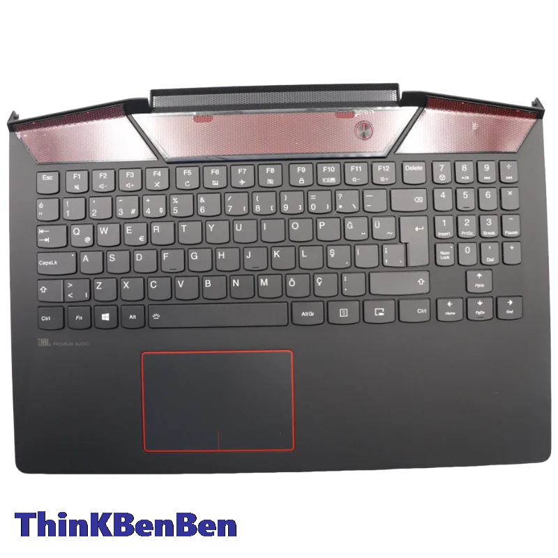 TR Turkish Black Keyboard Upper Case Palmrest Shell Cover For Lenovo Legion Y720 15 15IKB 5CB0N67224