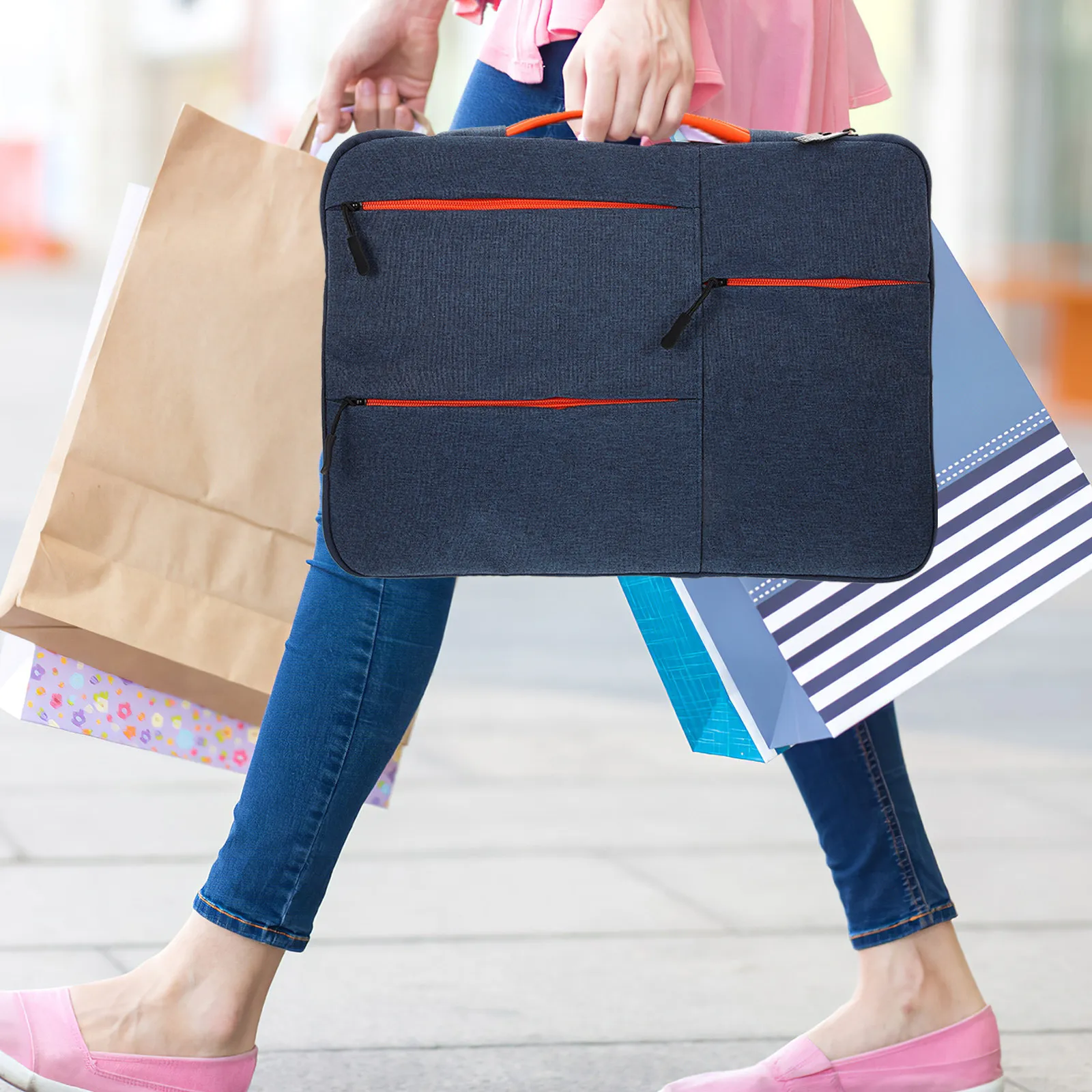 

Чехол для ноутбука, однотонный, легкий, портативный, с мягкой подкладкой, защитный чехол для компьютера, дорожная сумка для переноски, для учителей