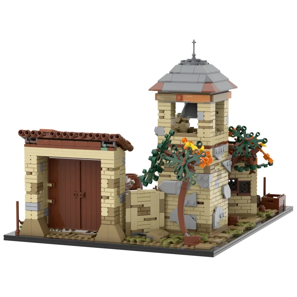 Gobricks moc jogo de terror assustador floresta vila modelo blocos de construção castelos clássicos diy tijolos brinquedo para crianças presente aniversário