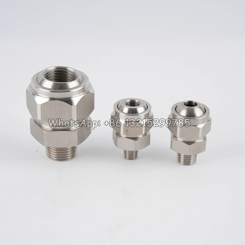 304 stainless steel 155 adjustable ball joint universal quick adapter rotary fan-shaped cone nozzle nozzle1/4