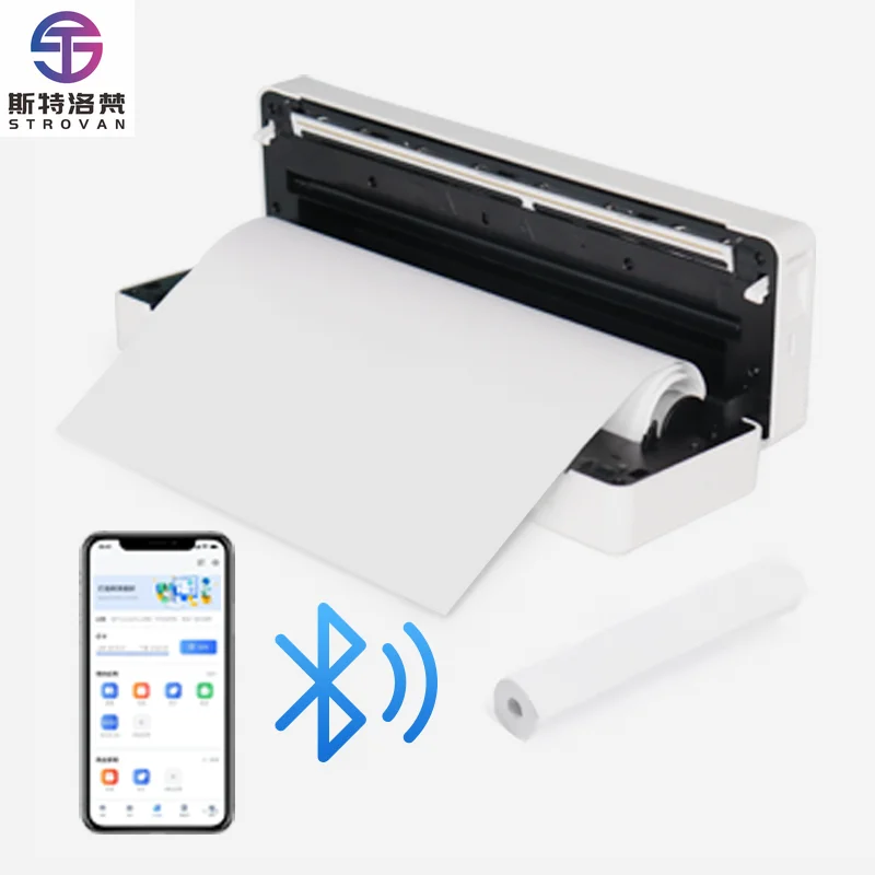 K802 Portable Wireless Mini Hand Thermal Printer A4 Pocket Machine With BT Support for A4 Paper Printing