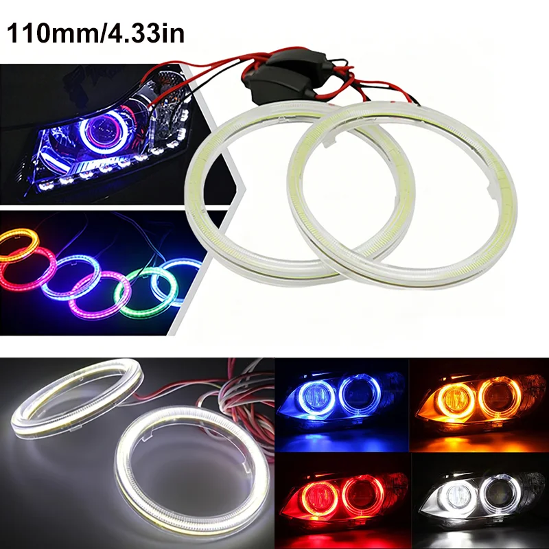 2 Piezas de Luces LED de Halo de 110 mm/4,33 Pulgadas para Coche y Motocicleta, Luces LED de Halo Universales de 12 V