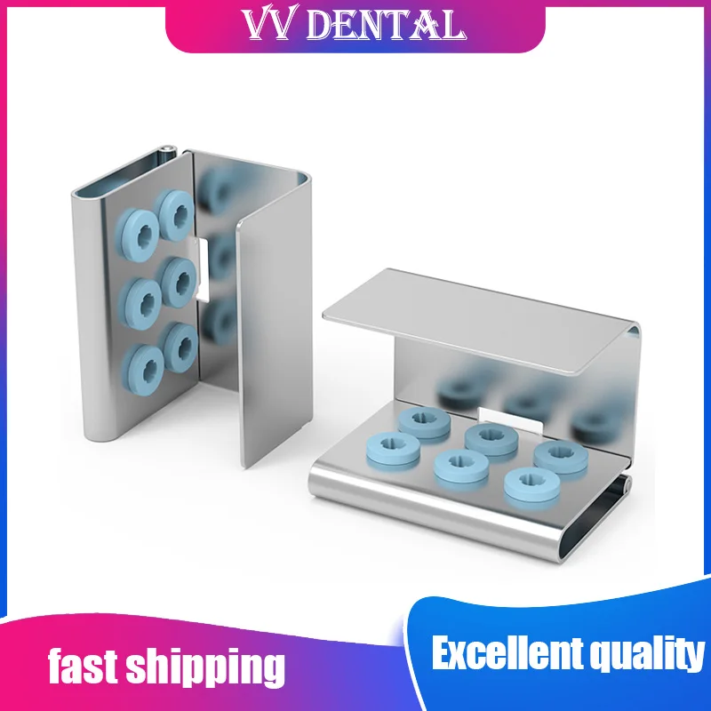 

6 Holes Dental Ultrasonic Scaler Tips Holder Stainless Steel Stand Disinfection Storage Box StaFit Dentistry EMS NSK Satelec DTE